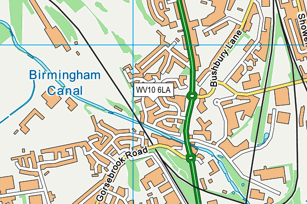 WV10 6LA map - OS VectorMap District (Ordnance Survey)