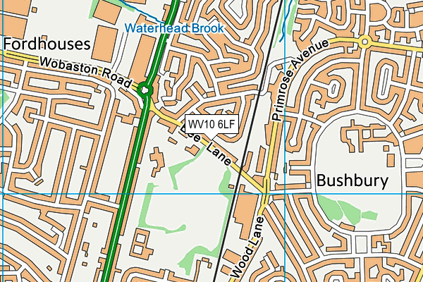 WV10 6LF map - OS VectorMap District (Ordnance Survey)