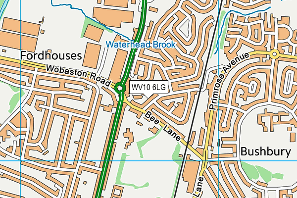 WV10 6LG map - OS VectorMap District (Ordnance Survey)