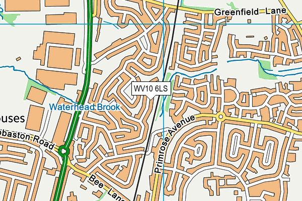WV10 6LS map - OS VectorMap District (Ordnance Survey)
