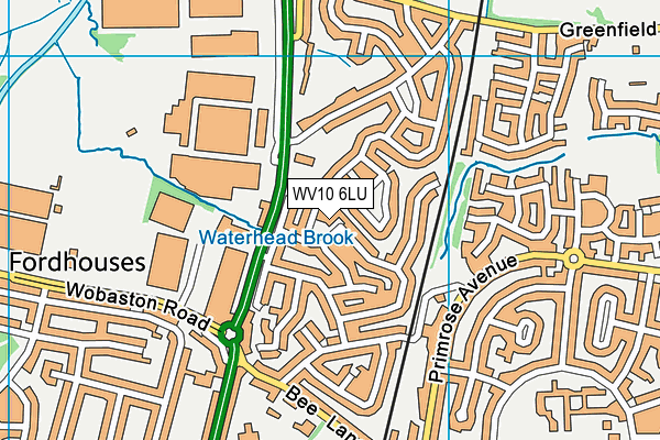 WV10 6LU map - OS VectorMap District (Ordnance Survey)