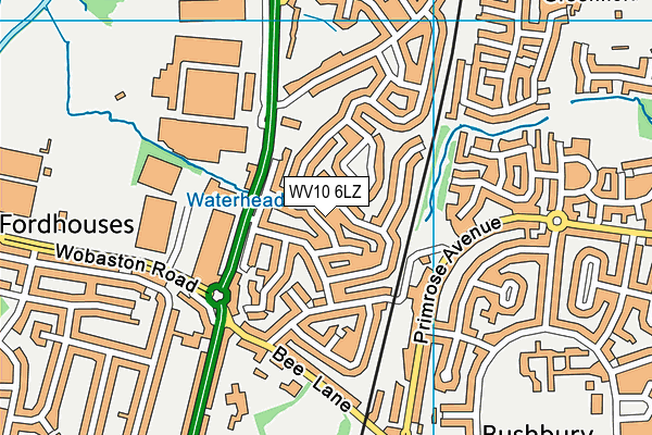 WV10 6LZ map - OS VectorMap District (Ordnance Survey)