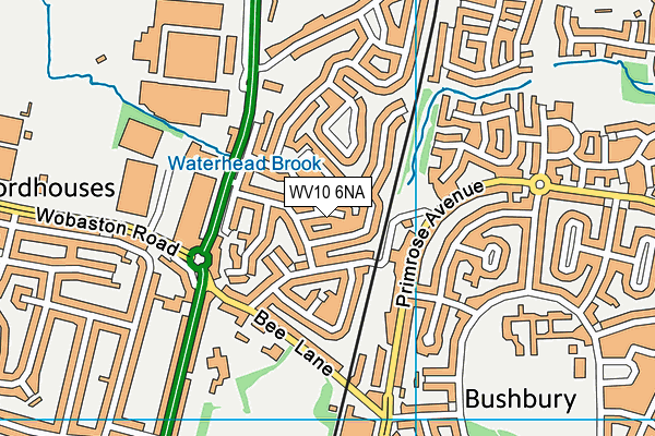 WV10 6NA map - OS VectorMap District (Ordnance Survey)