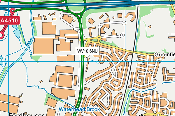 WV10 6NU map - OS VectorMap District (Ordnance Survey)