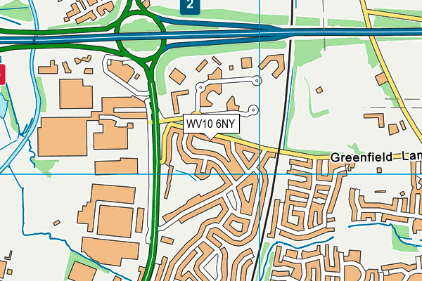 WV10 6NY map - OS VectorMap District (Ordnance Survey)