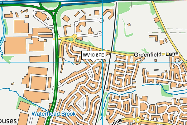 WV10 6PE map - OS VectorMap District (Ordnance Survey)