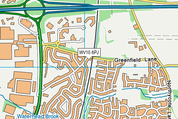 WV10 6PJ map - OS VectorMap District (Ordnance Survey)