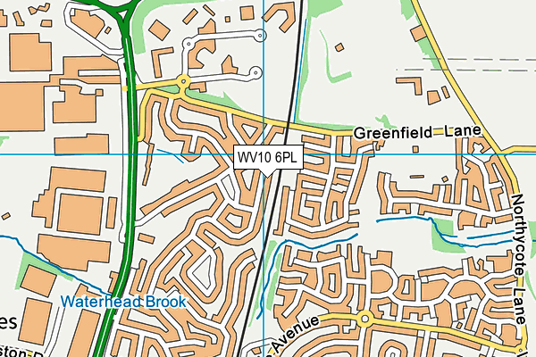 WV10 6PL map - OS VectorMap District (Ordnance Survey)