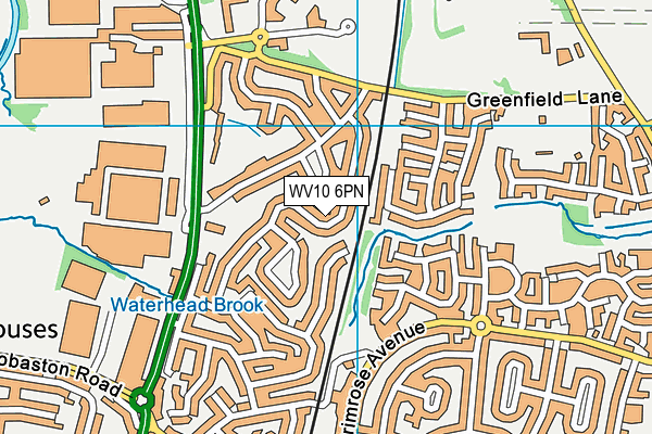 WV10 6PN map - OS VectorMap District (Ordnance Survey)