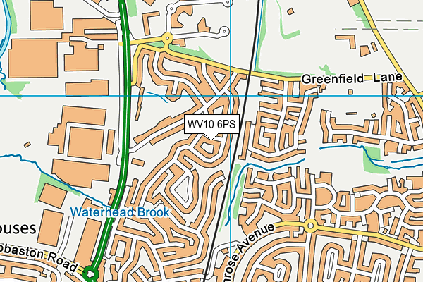 WV10 6PS map - OS VectorMap District (Ordnance Survey)