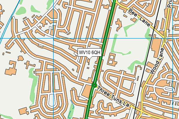 WV10 6QH map - OS VectorMap District (Ordnance Survey)