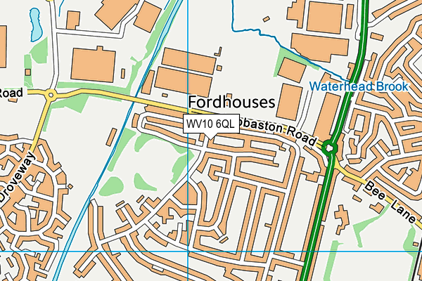 WV10 6QL map - OS VectorMap District (Ordnance Survey)