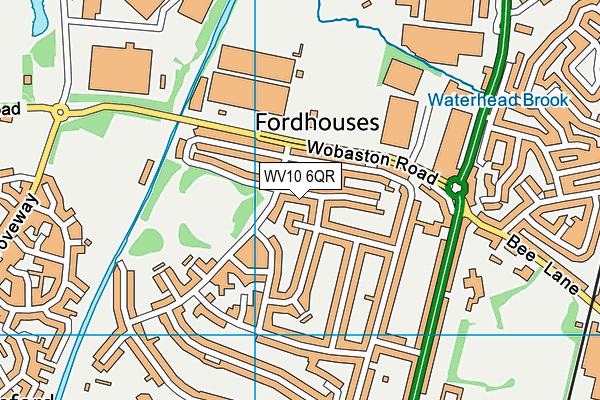 WV10 6QR map - OS VectorMap District (Ordnance Survey)