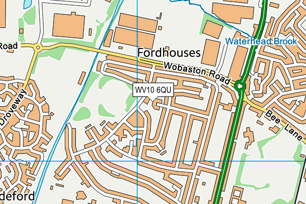 WV10 6QU map - OS VectorMap District (Ordnance Survey)