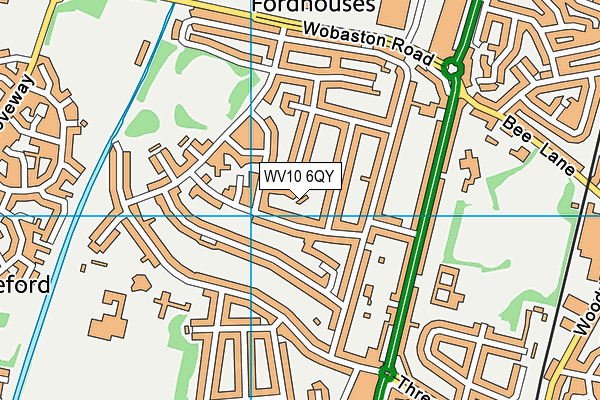 WV10 6QY map - OS VectorMap District (Ordnance Survey)