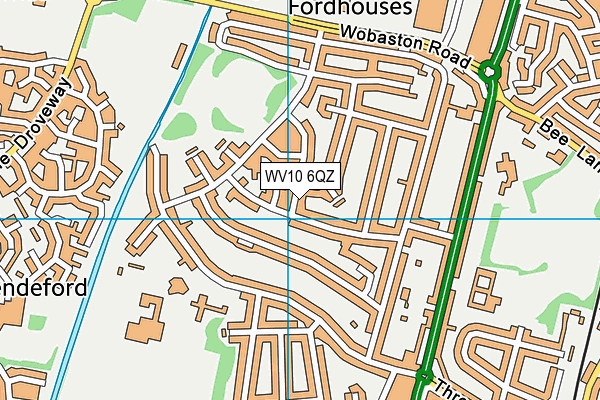 WV10 6QZ map - OS VectorMap District (Ordnance Survey)