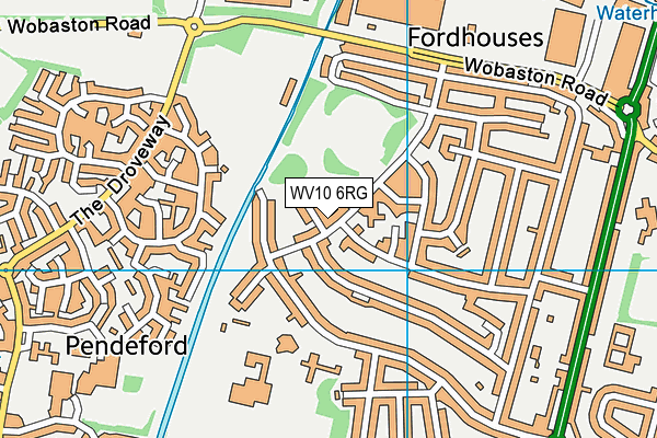 WV10 6RG map - OS VectorMap District (Ordnance Survey)