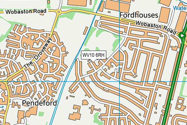 WV10 6RH map - OS VectorMap District (Ordnance Survey)