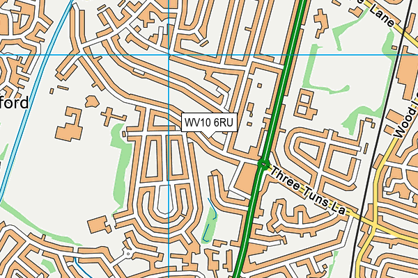 WV10 6RU map - OS VectorMap District (Ordnance Survey)