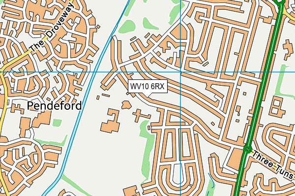 WV10 6RX map - OS VectorMap District (Ordnance Survey)