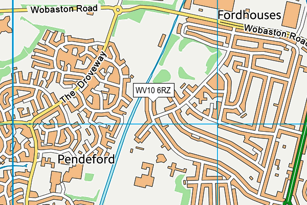 WV10 6RZ map - OS VectorMap District (Ordnance Survey)