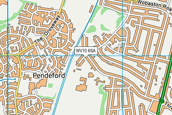 WV10 6SA map - OS VectorMap District (Ordnance Survey)