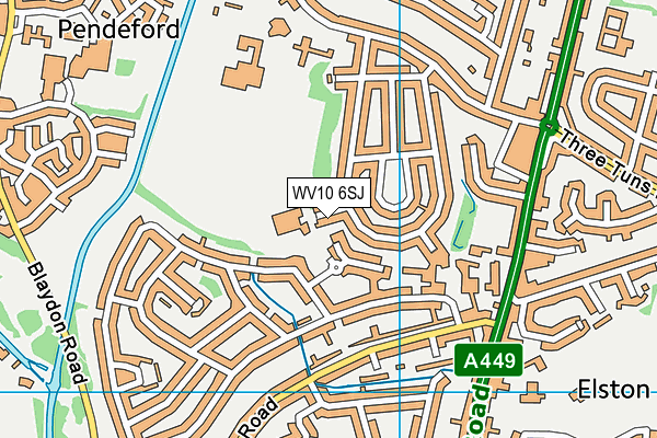WV10 6SJ map - OS VectorMap District (Ordnance Survey)