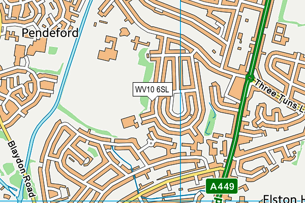WV10 6SL map - OS VectorMap District (Ordnance Survey)