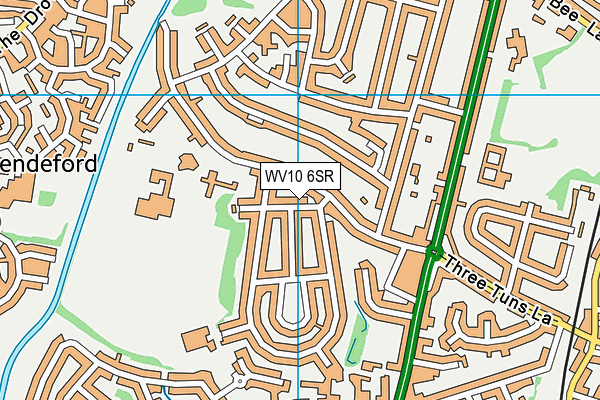 WV10 6SR map - OS VectorMap District (Ordnance Survey)