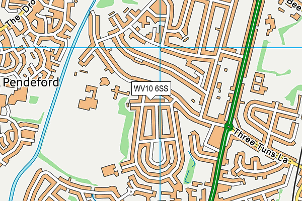 WV10 6SS map - OS VectorMap District (Ordnance Survey)