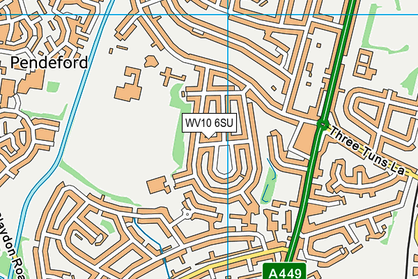 WV10 6SU map - OS VectorMap District (Ordnance Survey)