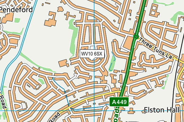 WV10 6SX map - OS VectorMap District (Ordnance Survey)
