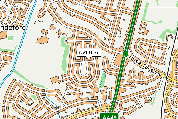 WV10 6SY map - OS VectorMap District (Ordnance Survey)