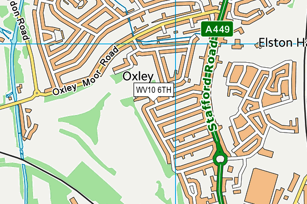 WV10 6TH map - OS VectorMap District (Ordnance Survey)