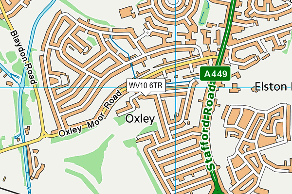 WV10 6TR map - OS VectorMap District (Ordnance Survey)