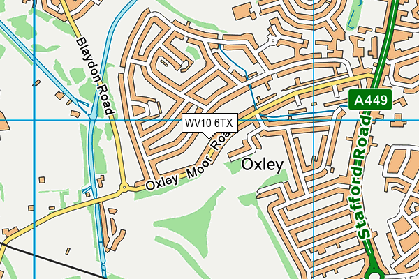 WV10 6TX map - OS VectorMap District (Ordnance Survey)