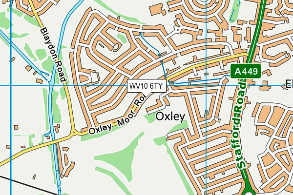 WV10 6TY map - OS VectorMap District (Ordnance Survey)