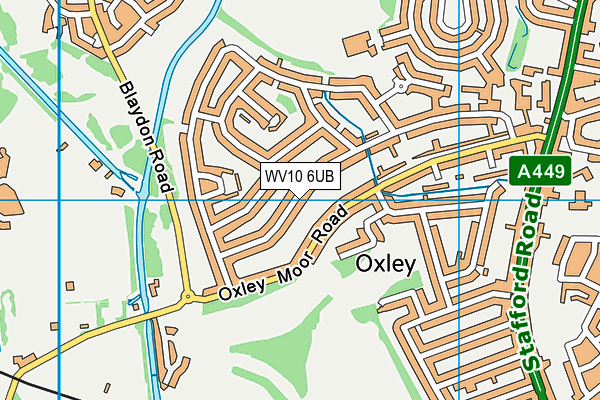 WV10 6UB map - OS VectorMap District (Ordnance Survey)