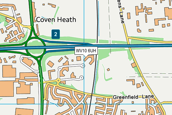 WV10 6UH map - OS VectorMap District (Ordnance Survey)