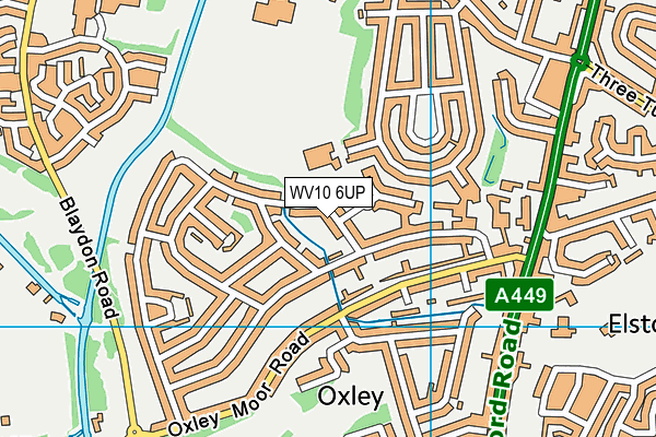 WV10 6UP map - OS VectorMap District (Ordnance Survey)