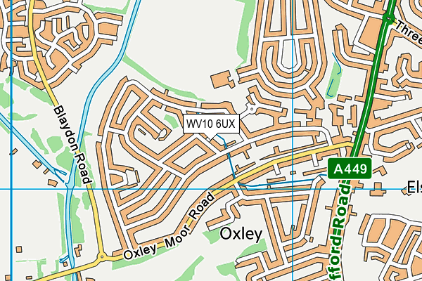 WV10 6UX map - OS VectorMap District (Ordnance Survey)