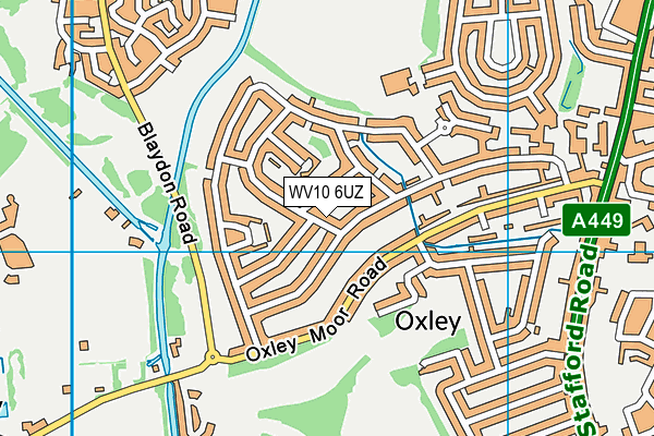 WV10 6UZ map - OS VectorMap District (Ordnance Survey)