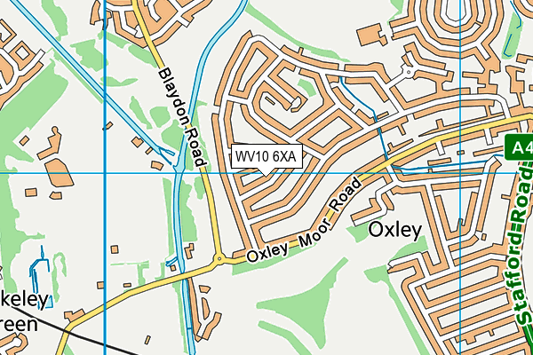 WV10 6XA map - OS VectorMap District (Ordnance Survey)