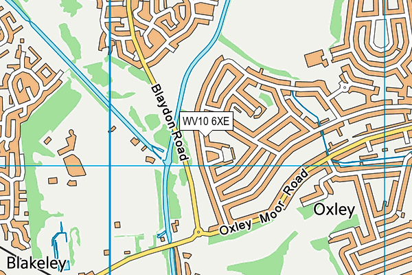 WV10 6XE map - OS VectorMap District (Ordnance Survey)