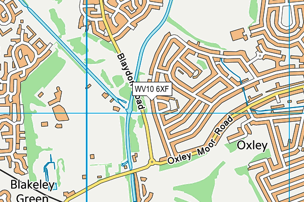 WV10 6XF map - OS VectorMap District (Ordnance Survey)