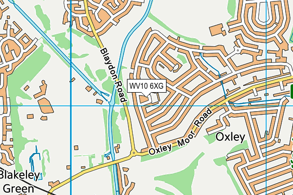 WV10 6XG map - OS VectorMap District (Ordnance Survey)