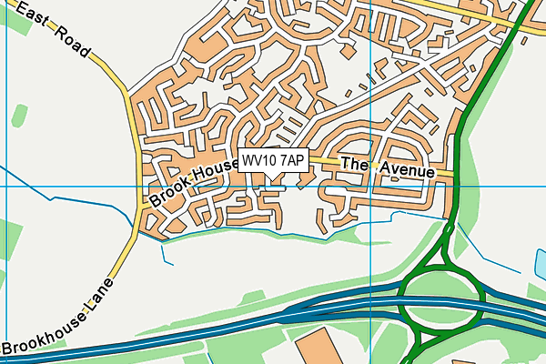 WV10 7AP map - OS VectorMap District (Ordnance Survey)