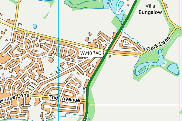 WV10 7AQ map - OS VectorMap District (Ordnance Survey)