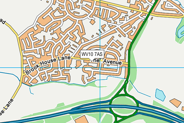 WV10 7AS map - OS VectorMap District (Ordnance Survey)