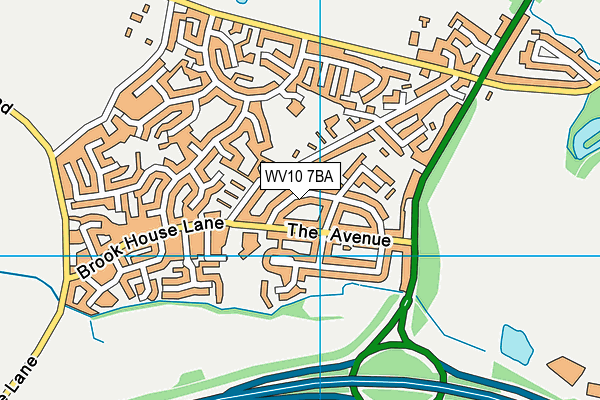 WV10 7BA map - OS VectorMap District (Ordnance Survey)